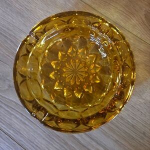 Anchor Hocking Amber Glass Fairfield‎ Ashtray 60s MCM